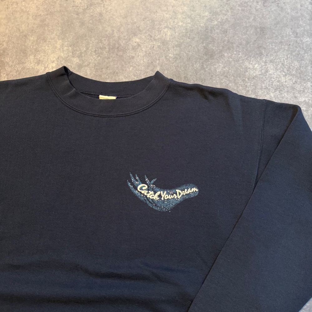 Vintage Dream Catcher Crewneck Sweatshirt Navy Large 90s Little Brownie - Picture 6 of 6